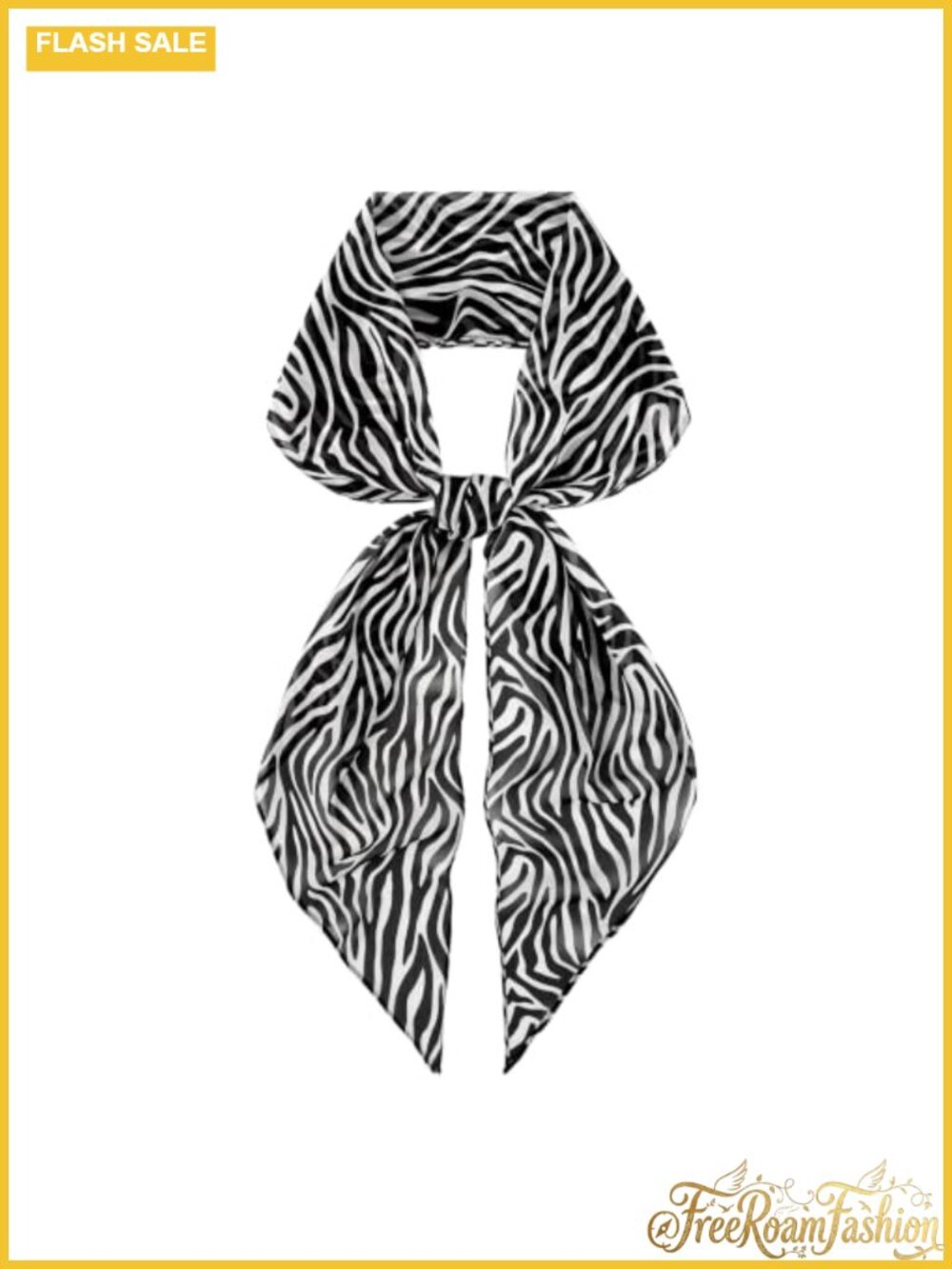 Chiffon Zebra Print Scarf Lightweight Fashion Head Scarf Purse Accessory